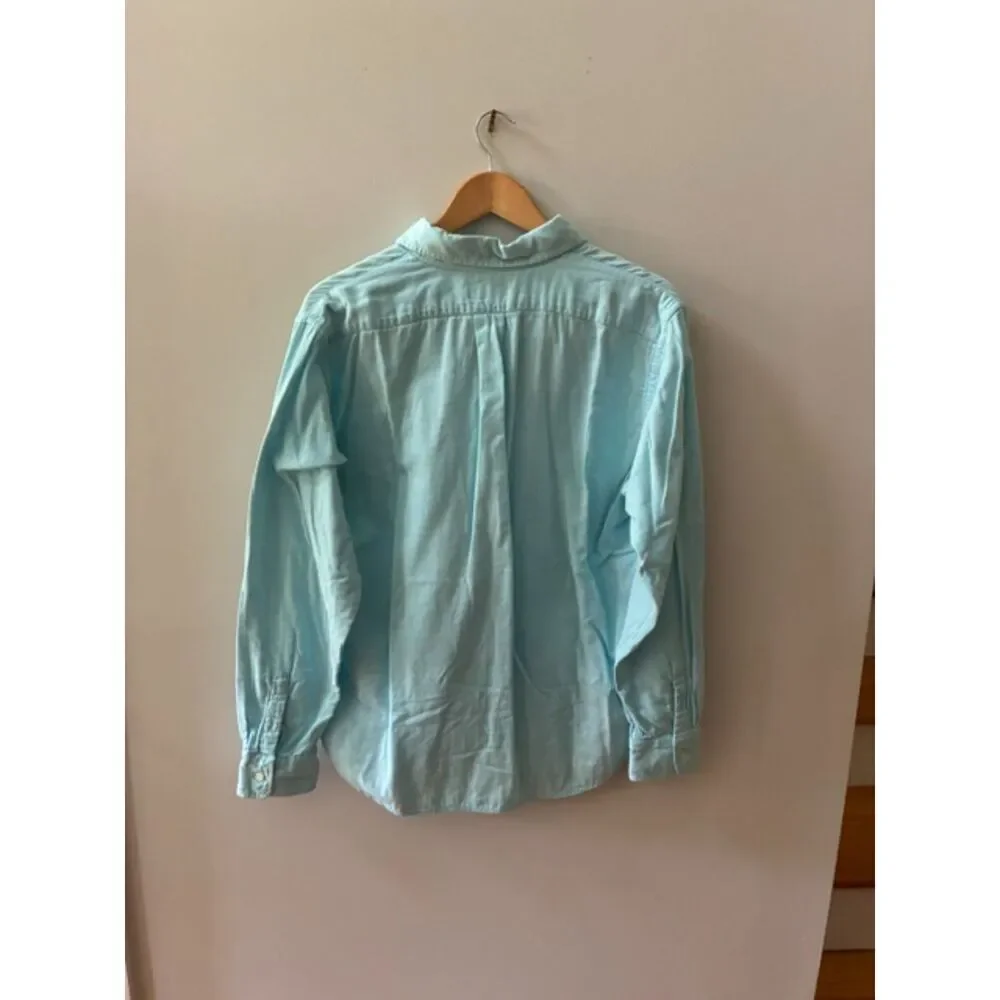 Polo Ralph Lauren Boys XL Oxford Button-Down Shirt Mint Blue Long Sleeve